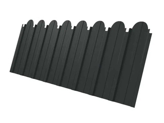 Профлист фигурный Grand Line C10A 0.45 Drap с пленкой RAL 7016 Антрацитово-серый