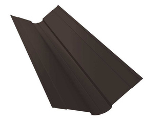Планка ендовы верхней фигурной 100x100 0,5 PurLite Мatt RR 32 темно-коричневый