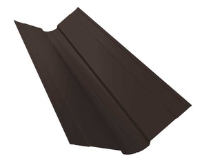 Планка ендовы верхней фигурной 100x100 0,5 GreenCoat Pural BT RR 32 (8019) 0 - в «Монолит-Металлопрокат».