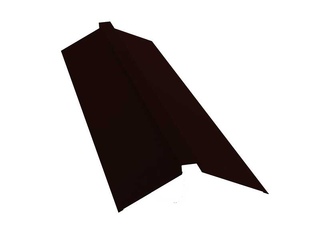 Планка конька плоского 150х40х150 0,5 Rooftop Matte RR 32 темно-коричневый 0 - в «Монолит-Металлопрокат».