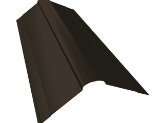 Планка конька фигурного 150x150 0,5 Rooftop Matte RR 32 темно-коричневый