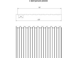 Профнастил фигурный C8 0.45 Полиэстер с пленкой RR 32 Темно-коричневый